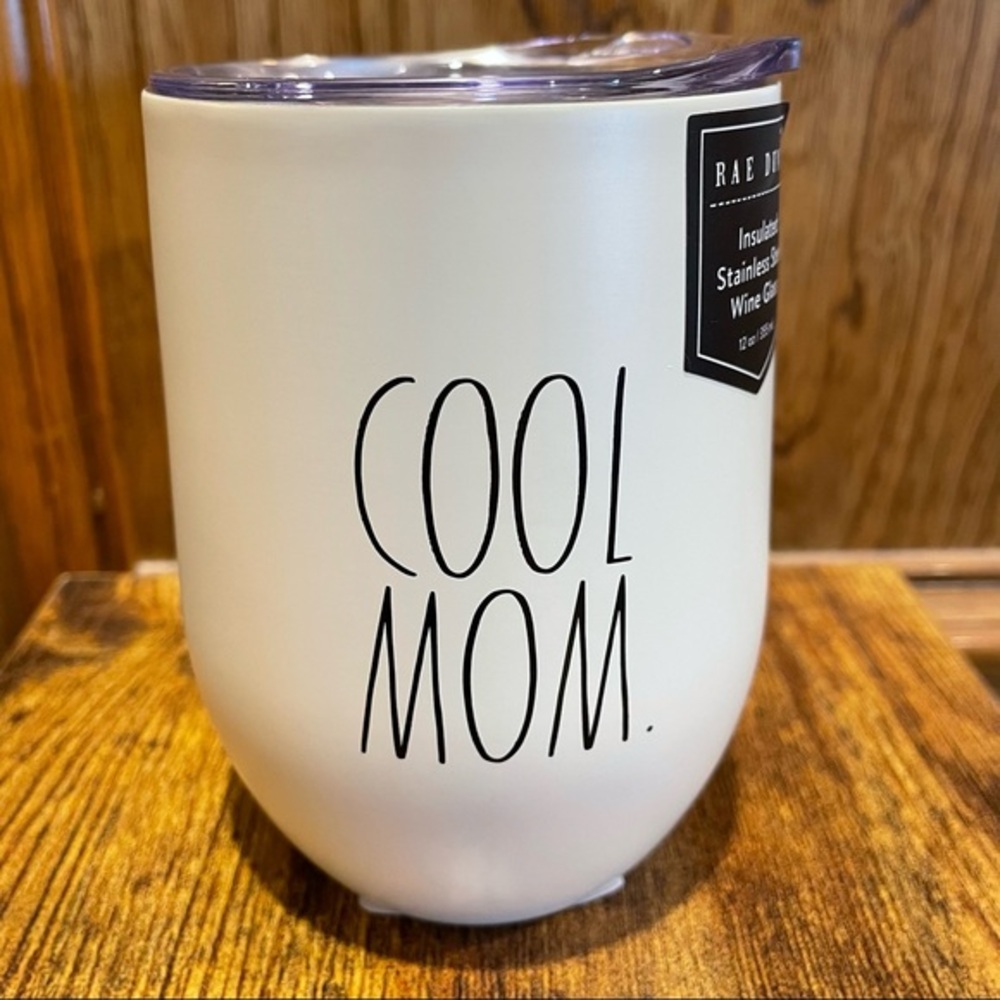 Rae Dunn COOL MOM Insulated Stainless Steel Wine Glass BRAND NEW!!